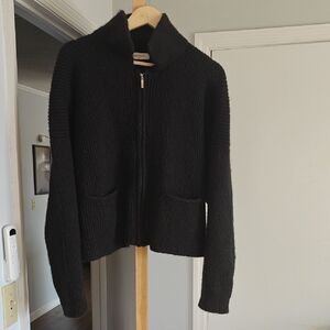 James Street Co Reid zip Up Cardigan noir. Medium
